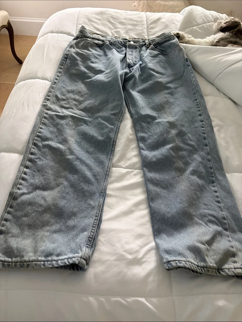 Levi's Light Blue Straight-Leg Mens Jeans